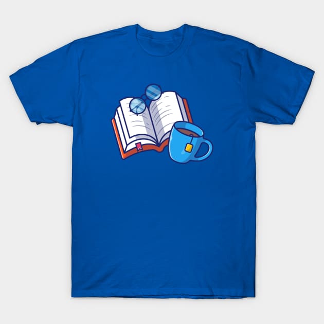 Book, coffee and glasses T-Shirt by Catalyst Labs